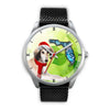 Saluki Dog On Christmas Florida Wrist Watch-Free Shipping