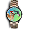 Shiba Inu Dog On Christmas Florida Black Wrist Watch-Free Shipping