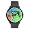 Shiba Inu Dog On Christmas Florida Black Wrist Watch-Free Shipping