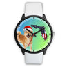 Shiba Inu Dog On Christmas Florida Black Wrist Watch-Free Shipping