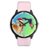 Shiba Inu Dog On Christmas Florida Black Wrist Watch-Free Shipping