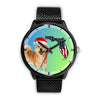 Shiba Inu Dog On Christmas Florida Black Wrist Watch-Free Shipping