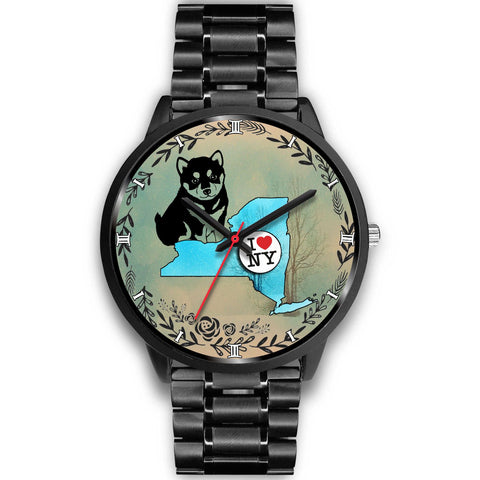 Lovely Shiba Inu Art New York Christmas Special Wrist Watch-Free Shipping