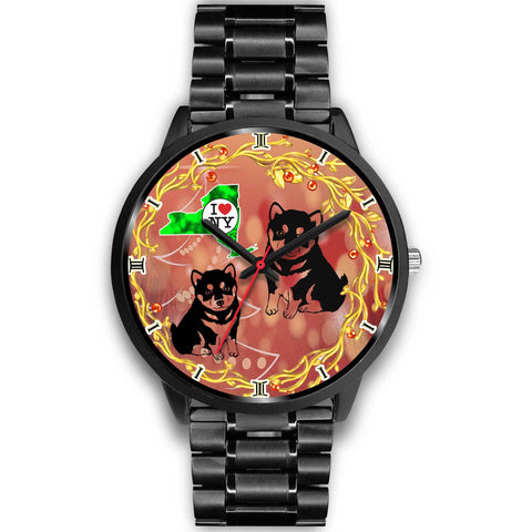 Shiba Inu Dog Art New York Christmas Special Wrist Watch-Free Shipping