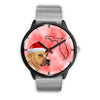 Staffordshire Bull Terrier On Christmas Florida Wrist Watch-Free Shipping