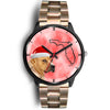 Staffordshire Bull Terrier On Christmas Florida Wrist Watch-Free Shipping