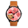 Staffordshire Bull Terrier On Christmas Florida Wrist Watch-Free Shipping