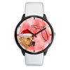 Staffordshire Bull Terrier On Christmas Florida Wrist Watch-Free Shipping