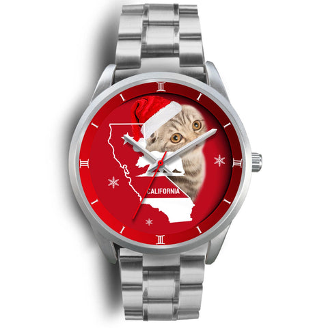 Scottish Fold Cat California Christmas Special Wrist Watch-Free Shipping