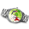 Westie On Christmas Florida Silver Wrist Watch-Free Shipping