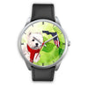 Westie On Christmas Florida Silver Wrist Watch-Free Shipping