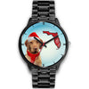 Wirehaired Vizsla On Christmas Florida Wrist Watch-Free Shipping