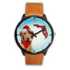 Wirehaired Vizsla On Christmas Florida Wrist Watch-Free Shipping