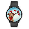 Wirehaired Vizsla On Christmas Florida Wrist Watch-Free Shipping