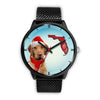 Wirehaired Vizsla On Christmas Florida Wrist Watch-Free Shipping