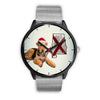 Airedale Terrier On Christmas Alabama Wrist Watch-Free Shipping