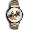 Airedale Terrier On Christmas Alabama Wrist Watch-Free Shipping