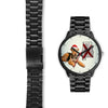 Airedale Terrier On Christmas Alabama Wrist Watch-Free Shipping