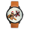 Airedale Terrier On Christmas Alabama Wrist Watch-Free Shipping