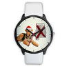 Airedale Terrier On Christmas Alabama Wrist Watch-Free Shipping