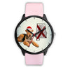 Airedale Terrier On Christmas Alabama Wrist Watch-Free Shipping