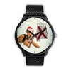 Airedale Terrier On Christmas Alabama Wrist Watch-Free Shipping