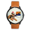 Airedale Terrier On Christmas Arizona Wrist Watch-Free Shipping