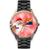 Akita Dog On Christmas Arizona Golden Wrist Watch-Free Shipping