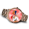 Akita Dog On Christmas Arizona Golden Wrist Watch-Free Shipping