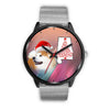 Akita Dog On Christmas Alabama Wrist Watch-Free Shipping