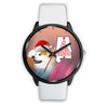 Akita Dog On Christmas Alabama Wrist Watch-Free Shipping