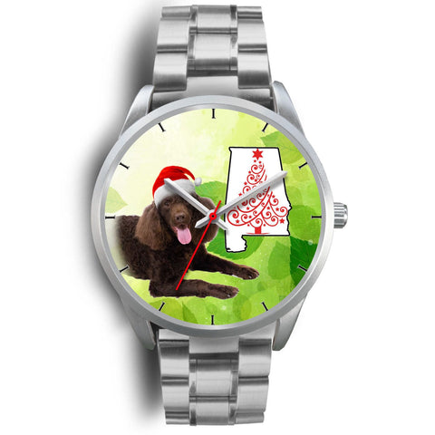 American Water Spaniel On Christmas Alabama Wrist Watch-Free Shipping