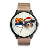 Australian Shepherd On Christmas Arizona Wrist Watch-Free Shipping