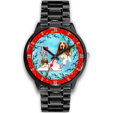 Basset Hound Dog Virginia Christmas Special Wrist Watch-Free Shipping