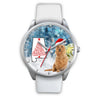 Australian Terrier On Christmas Alabama Wrist Watch-Free Shipping