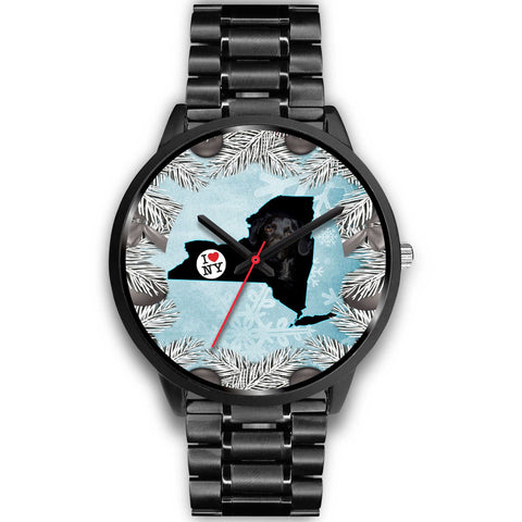 Black Labrador Dog New York Christmas Special Wrist Watch-Free Shipping