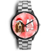 Basset Hound On Christmas Alabama Wrist Watch-Free Shipping