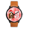 Basset Hound On Christmas Alabama Wrist Watch-Free Shipping