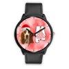 Basset Hound On Christmas Alabama Wrist Watch-Free Shipping