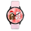 Basset Hound On Christmas Alabama Wrist Watch-Free Shipping