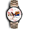 Beagle Dog On Christmas Arizona Wrist Watch-Free Shipping