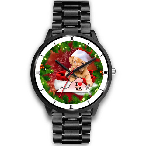 Cute Bordeaux Mastiff Dog Virginia Christmas Special Wrist Watch-Free Shipping