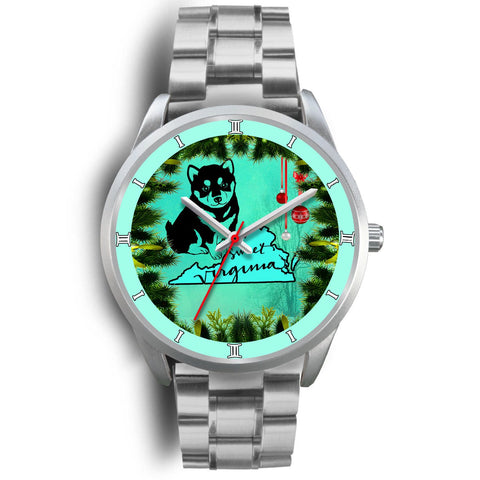 Cute Shiba Inu Dog Art Virginia Christmas Special Wrist Watch-Free Shipping