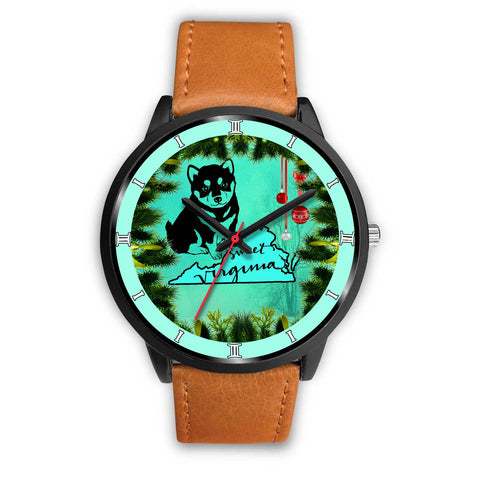 Lovely Shiba Inu Dog Art Virginia Christmas Special Wrist Watch-Free Shipping