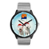 Cute Bichon Frise On Christmas Arizona Wrist Watch-Free Shipping