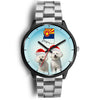 Cute Bichon Frise On Christmas Arizona Wrist Watch-Free Shipping