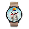 Cute Bichon Frise On Christmas Arizona Wrist Watch-Free Shipping