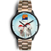 Cute Bichon Frise On Christmas Arizona Wrist Watch-Free Shipping