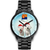 Cute Bichon Frise On Christmas Arizona Wrist Watch-Free Shipping