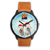 Cute Bichon Frise On Christmas Arizona Wrist Watch-Free Shipping